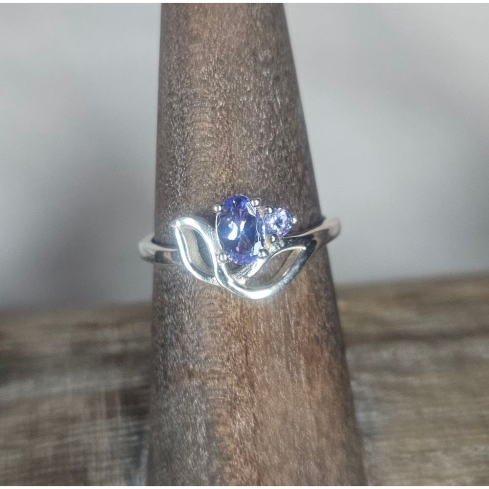 Natural Tanzanite & Sterling Silver Ring 0.5 CTW Fine Gemstone Collector Piece